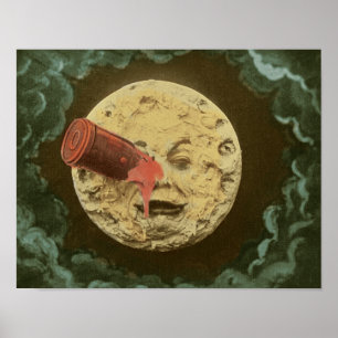 Him voyage dans the lune_Color Poster