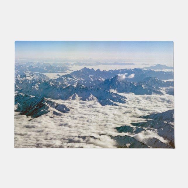 Himalaya mountains under clouds - Tibet Doormat (Front)