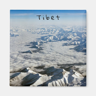 Himalaya mountains under clouds - Tibet Magnet