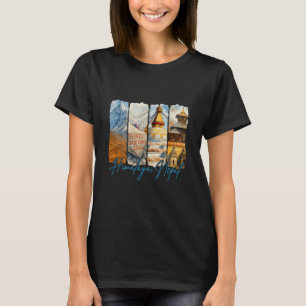 Himalaya Nepal Traveling Trip Brushstroke Souvenir T-Shirt