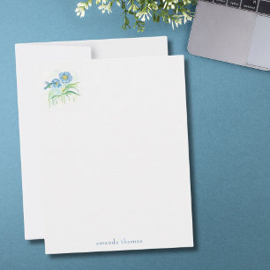 Himalayan Blue Poppy with Hummingbird Personalize Card