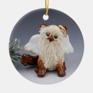 Himalayan Cat Angel Ceramic Ornament