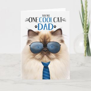 Himalayan Cat Father's Day One Cool Cat Holiday Card