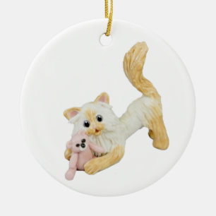 Himalayan Cat Flame-point Ceramic Ornament
