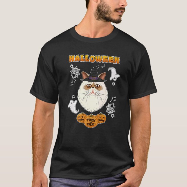 Himalayan Cat I Happy Halloween T-Shirt (Front)