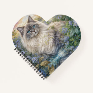 Himalayan Cat in Garden Notebook