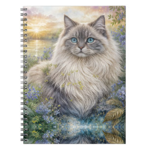 Himalayan Cat in Garden Zippo Lighter Notebook