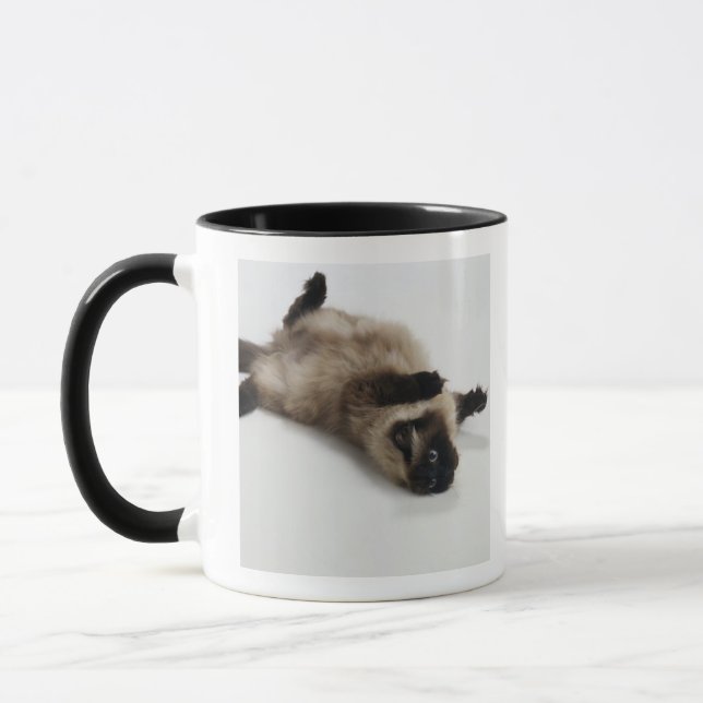 Himalayan Cat Lying on his Back Mug (Left)