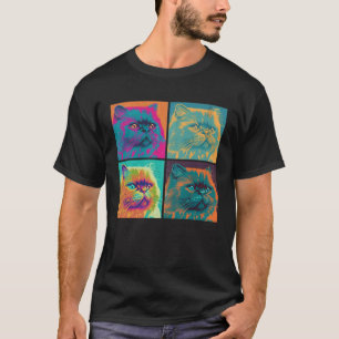 Himalayan Cat Pop Illustration Colorful Animal  1 T-Shirt