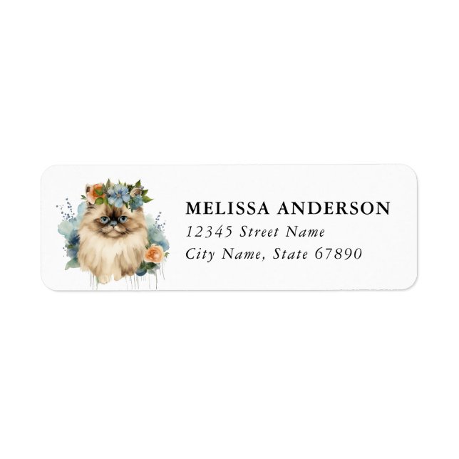 Himalayan Cat Return Address Labels (Front)
