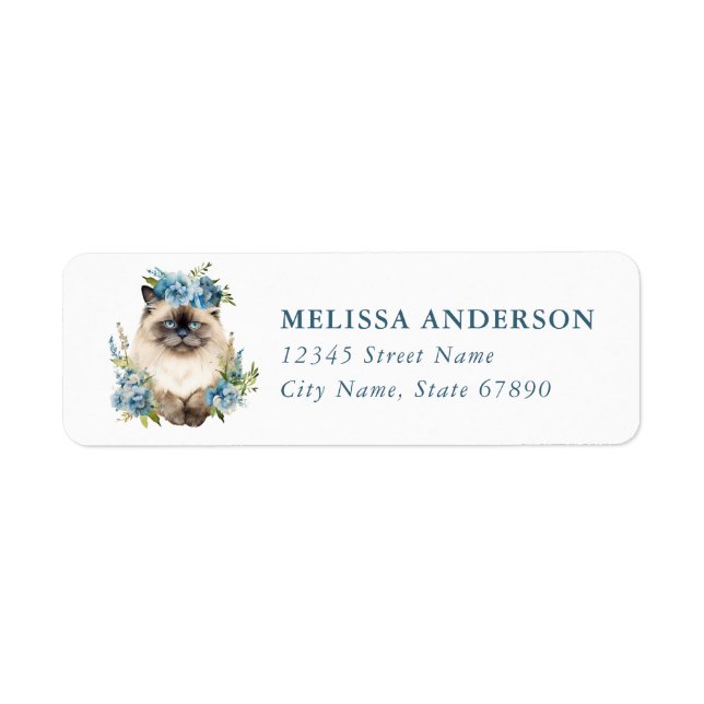 Himalayan Cat Return Address Labels (Front)
