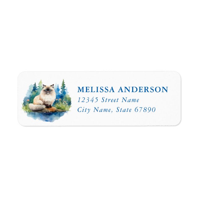 Himalayan Cat Return Address Labels (Front)