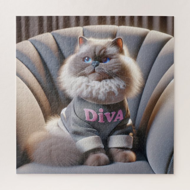 Himalayan Diva Cat Jigsaw Puzzle (Vertical)