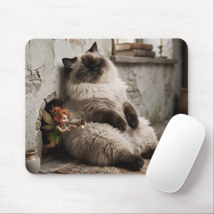 Himalayan Kitty and Pixie Wake Up Surprise Mouse Pad