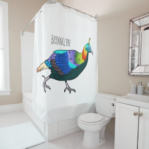 Himalayan monal bird cartoon illustration
