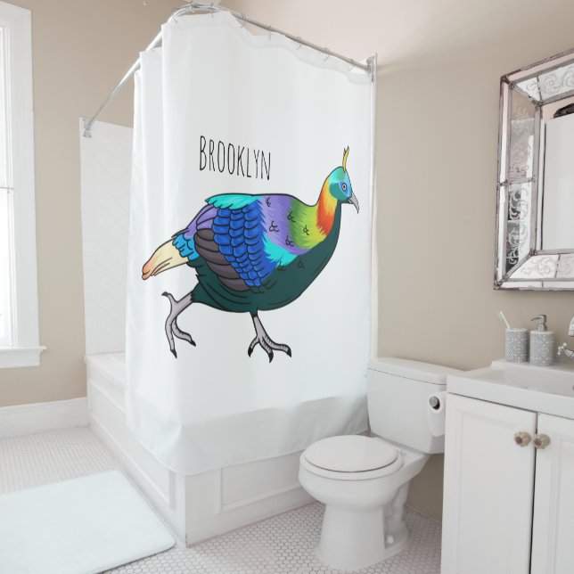 Himalayan monal bird cartoon illustration (In Situ)