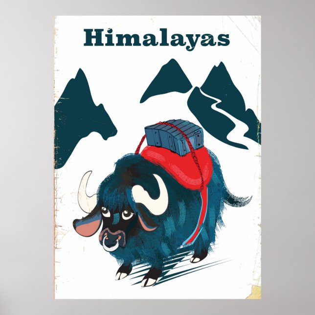 Himalayas Vintage travel poster (Front)