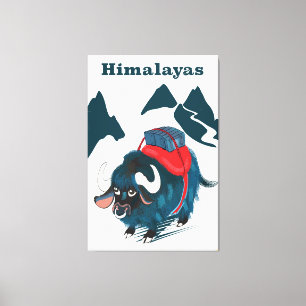 Himalayas Vintage travel poster Canvas Print