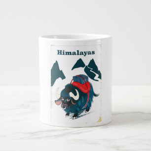 Himalayas Vintage travel poster Large Coffee Mug