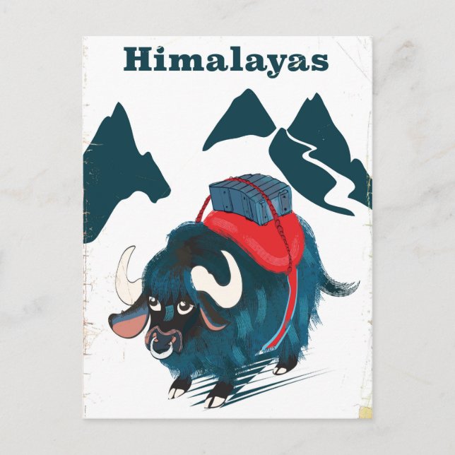 Himalayas Vintage travel poster Postcard (Front)