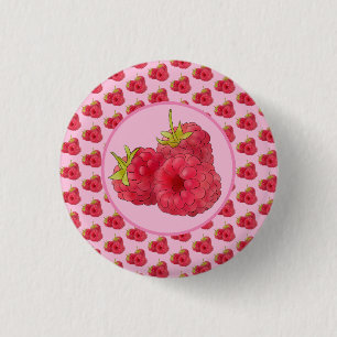 Himbeeren 1 inch round button
