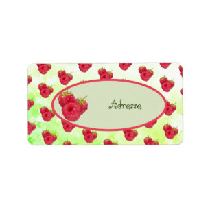 Himbeeren  adressaufkleber label