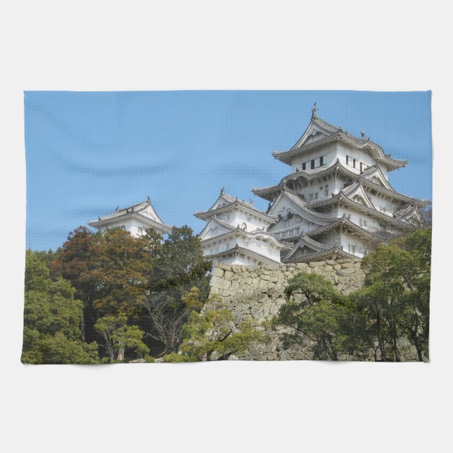 Himeji Castle 姫路城, Hyogo, Japan Kitchen Towel (Horizontal)