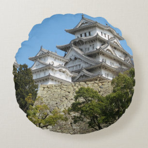 Himeji Castle 姫路城, Hyogo, Japan Round Pillow