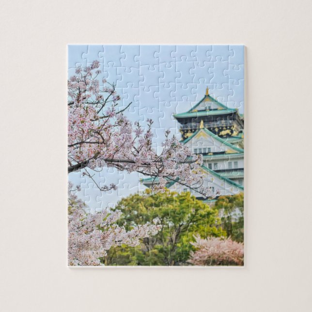 Himeji Castle with cherry blossoms Jigsaw Puzzle (Vertical)