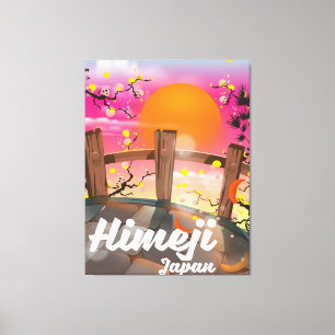 Himeji Japan blossom poster. Canvas Print