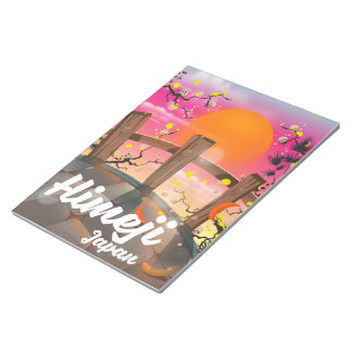 Himeji Japan blossom poster. Notepad