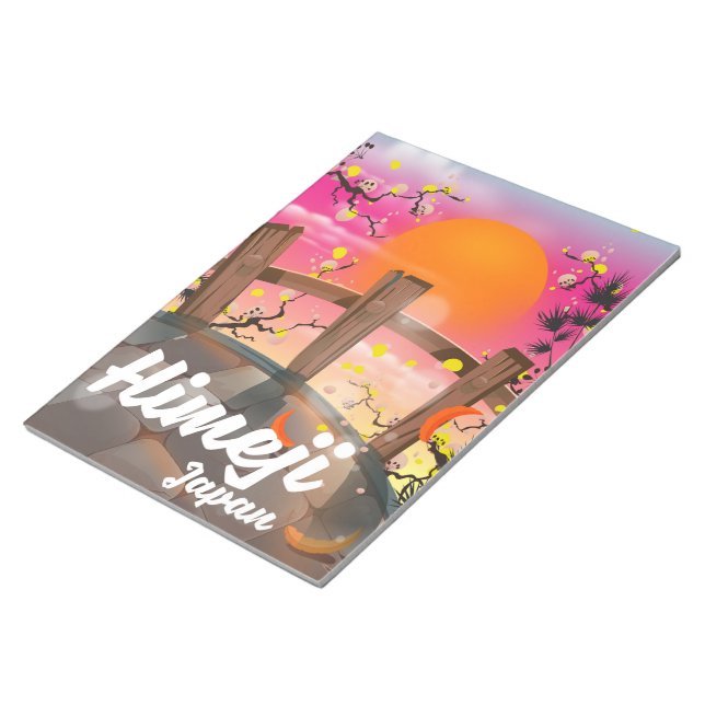 Himeji Japan blossom poster. Notepad (Angled)