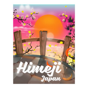 Himeji Japan blossom poster. Photo Print