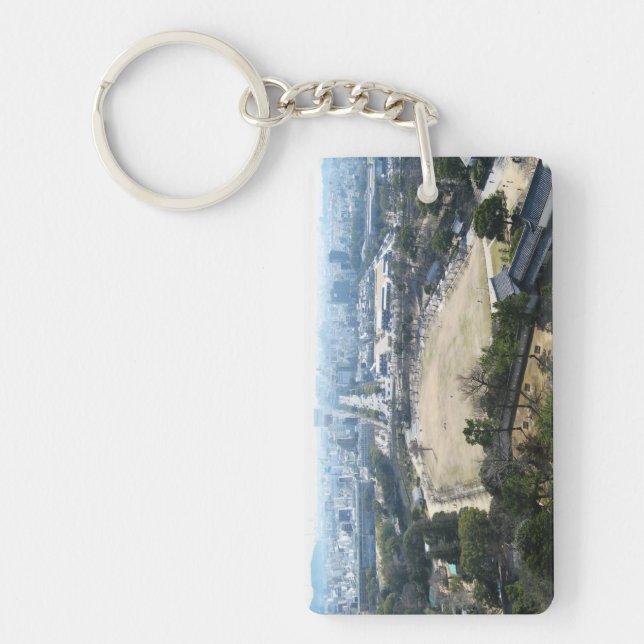 Himeji, Japan (View from atop castle) Keychain (Front)