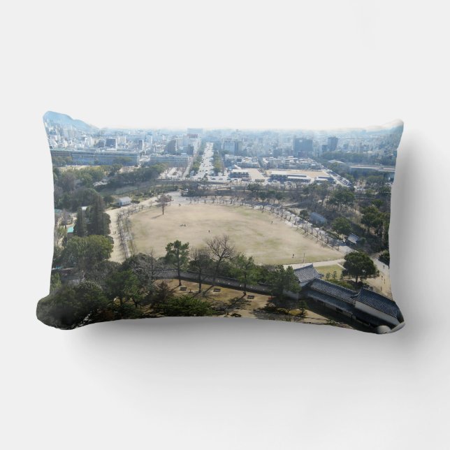 Himeji, Japan (View from atop castle) Lumbar Pillow (Front)