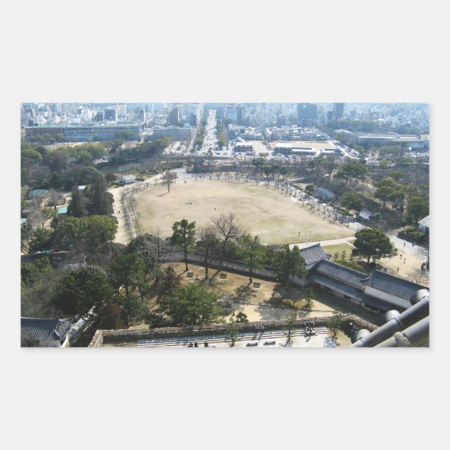 Himeji, Japan (View from atop castle) Sticker (Front)