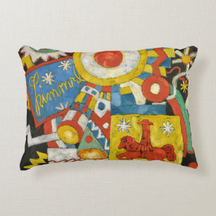 Himmel by Marsden Hartley, Vintage Expressionism Decorative Pillow