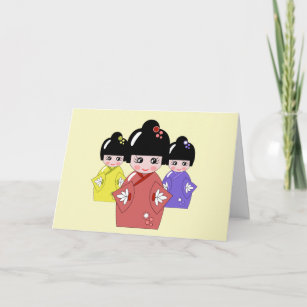 Hinamatsuri, Girls Day Japanese Doll Festival Card