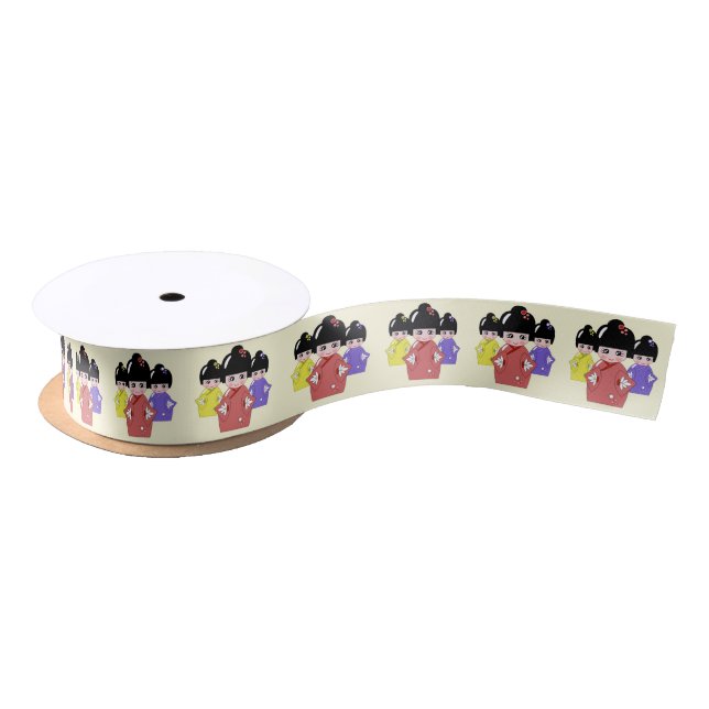 Hinamatsuri, Girls Day Japanese Doll  Satin Ribbon (Spool)