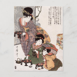 Hinamatsuri (Girl's Festival) Kitagawa Utamaro Postcard