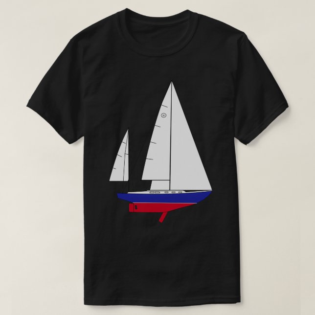 Hinckley Bermuda 40 Yawl Sailboat T-Shirt (Design Front)
