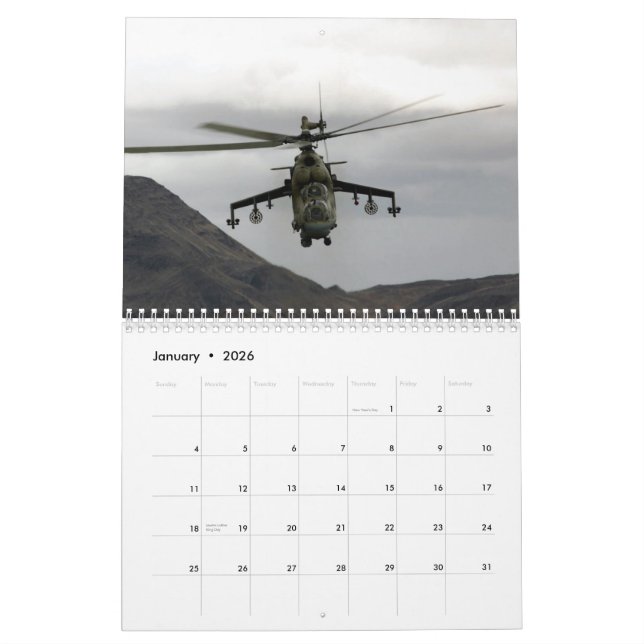Hind Gunship Calendar (Jan 2026)