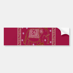 Hindi Art Elephant Bumper Sticker