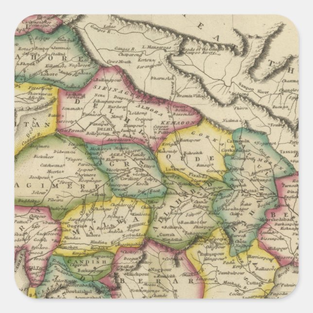 Hindoostan 3 square sticker (Front)