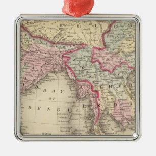 Hindoostan, Farther India, China, Tibet 2 Metal Ornament