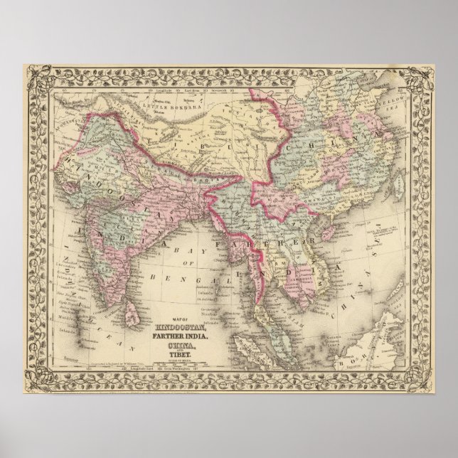 Hindoostan, Farther India, China, Tibet 2 Poster (Front)