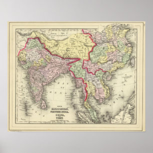 Hindoostan, Farther India, China, Tibet Poster