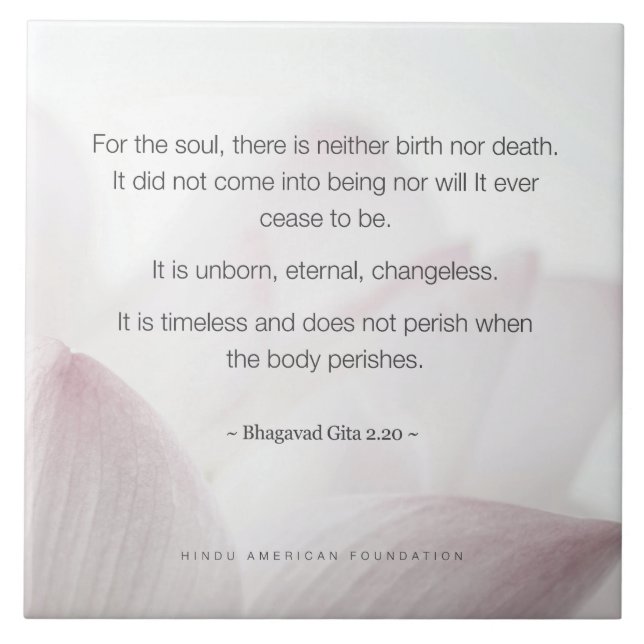 Hindu Bereavement Keepsake Tile (Front)