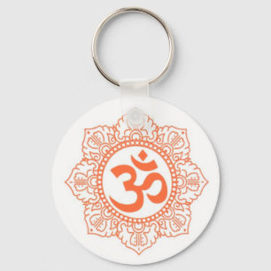 HINDU - BUDDHA SYMBOLS OM,OHM KEYCHAIN