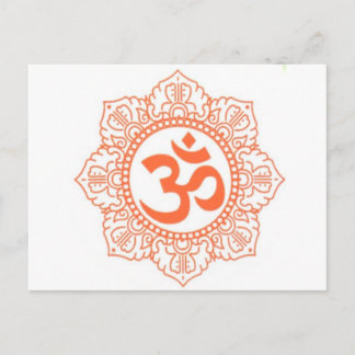 HINDU - BUDDHA SYMBOLS OM,OHM POSTCARD